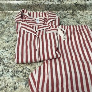 Red and white striped pj’s